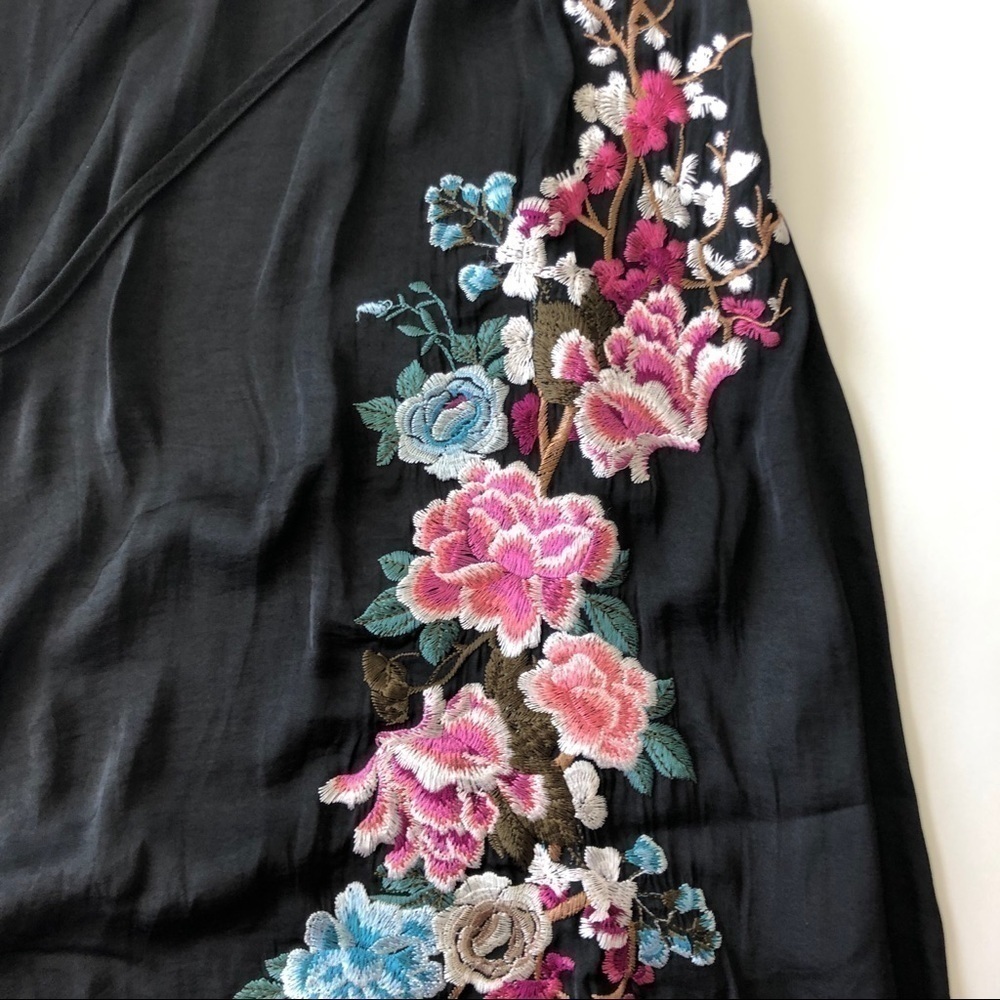 Lucky Brand Womens Zen Garden Floral Embroidered Swim Cover Up Slip Dress XS - Picture 9 of 9